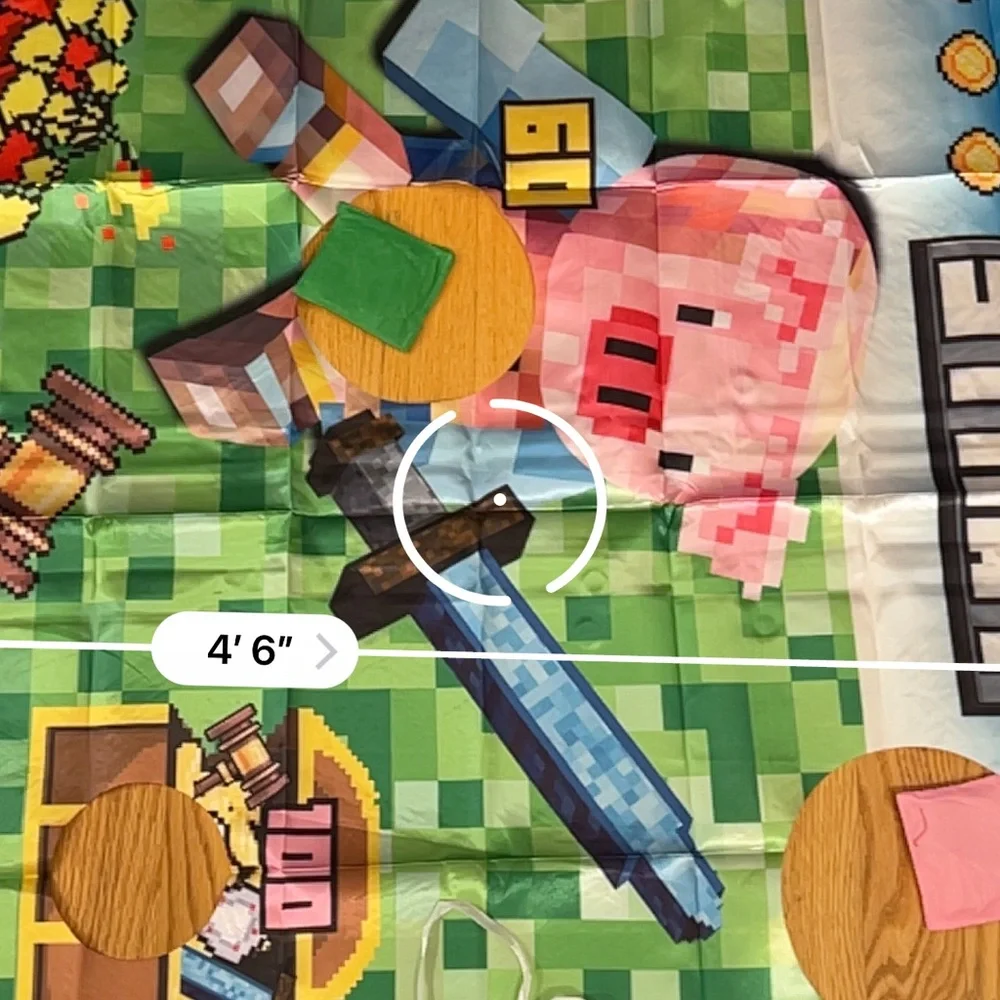 Pixelated Minecraft Game-Themed 3 bean bag game birthday